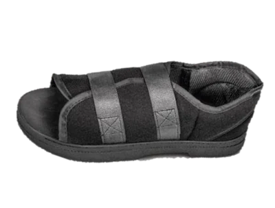Black Health Shoe Round Toe DG-031, post-operative footwear made by Da Gao Medical