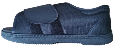 Black Post-Op Shoe Round Toe DG-0109, post-operative footwear made by Da Gao Medical