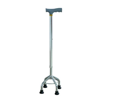 Foggy Silver Quad Cane DG-CA8431, walking aid made by Da Gao Medical