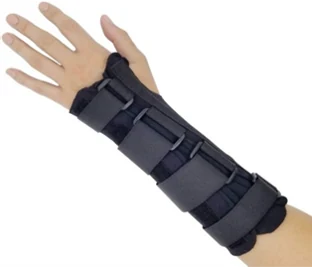 Black Wrist Immobilizer, Long-Size, Left DG-1121L, orthopaedic support made by Da Gao Medical