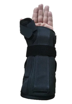 Black Wrist Immobilizer with Thumb, Long-Size, Left DG-1122L, orthopaedic support made by Da Gao Medical