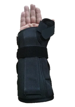 Black Wrist Immobilizer with Thumb, Long-Size, Right DG-1122R, orthopaedic support made by Da Gao Medical