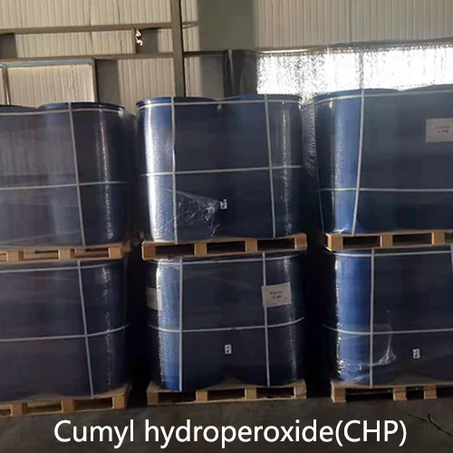 Palletised cumyl hydroperoxide drums ready for loading