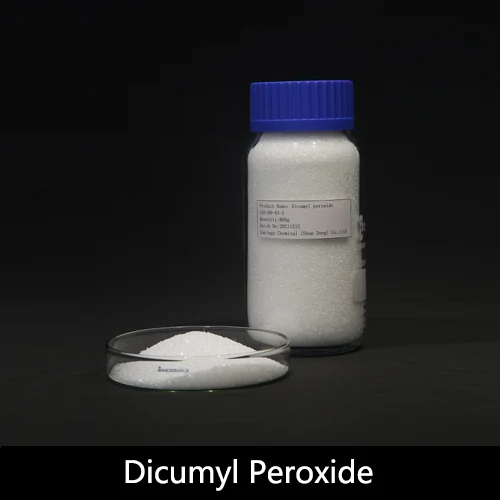 Dicumyl peroxide white crystalline product sample