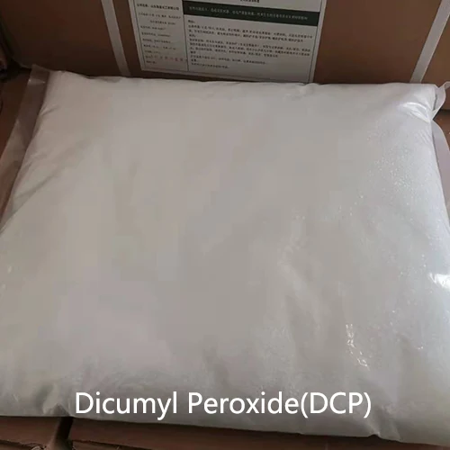 Dicumyl peroxide bagged product inside its shipping carton