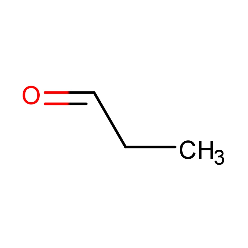 Structural representation of propionaldehyde supplied by Dakings Chemical