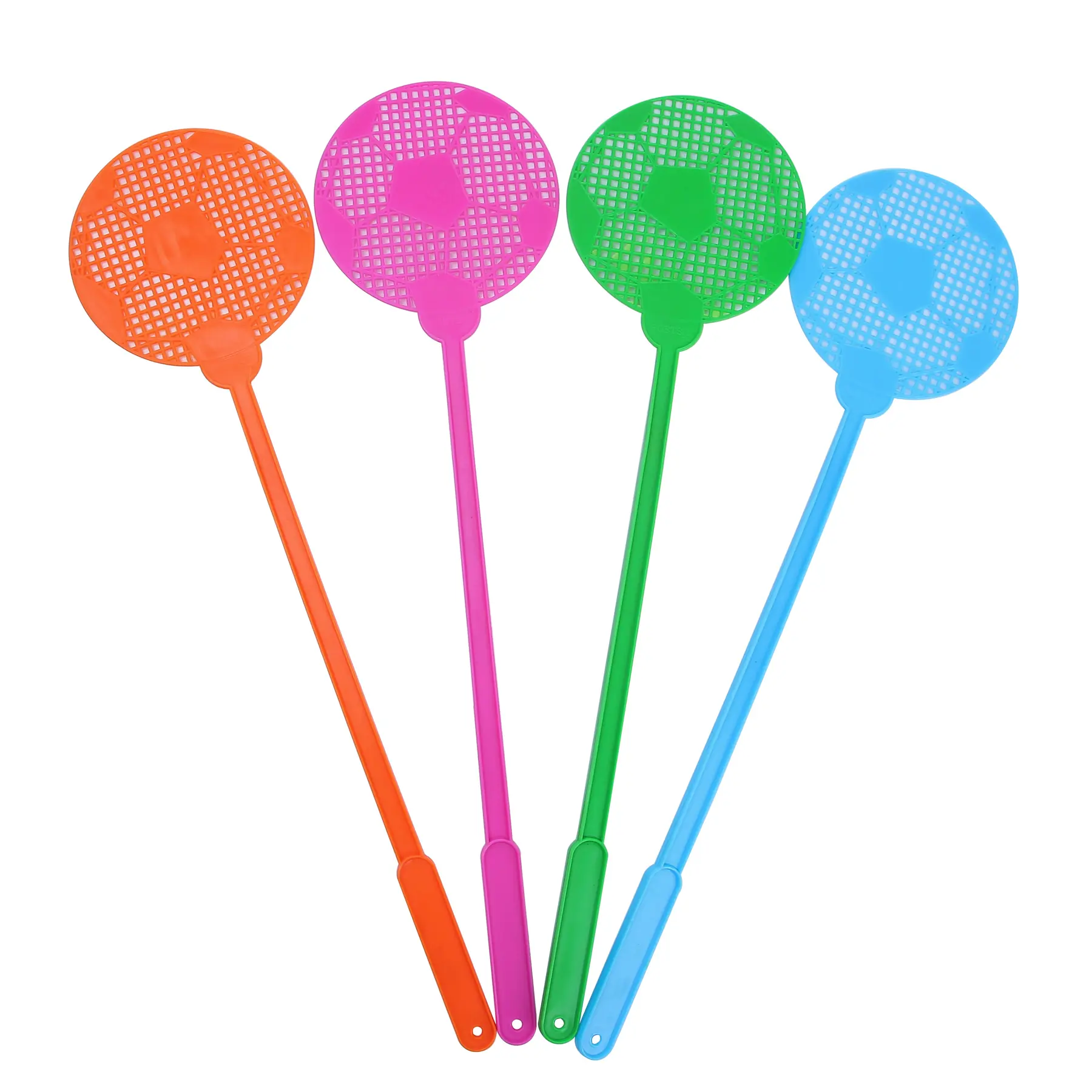 PFS01 soccer shape plastic fly swatter in blue colour