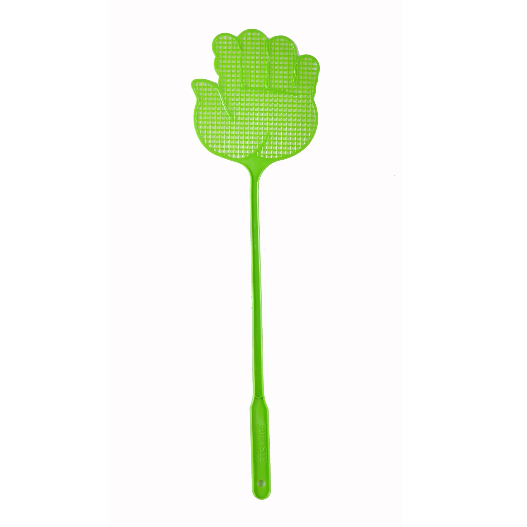 PFS03 green palm shape plastic fly catcher swatter