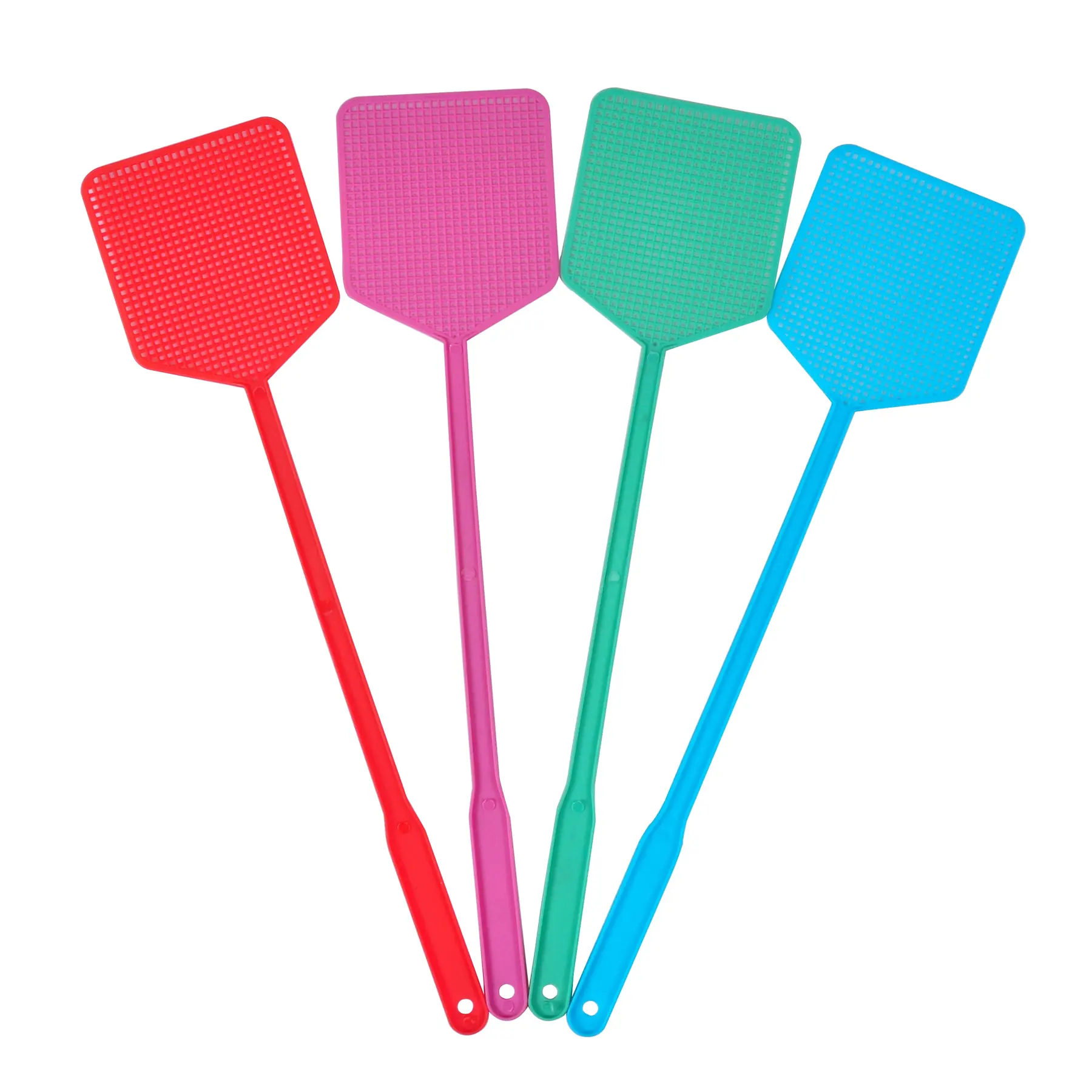 PFS04 square shape plastic fly swatter with long handle