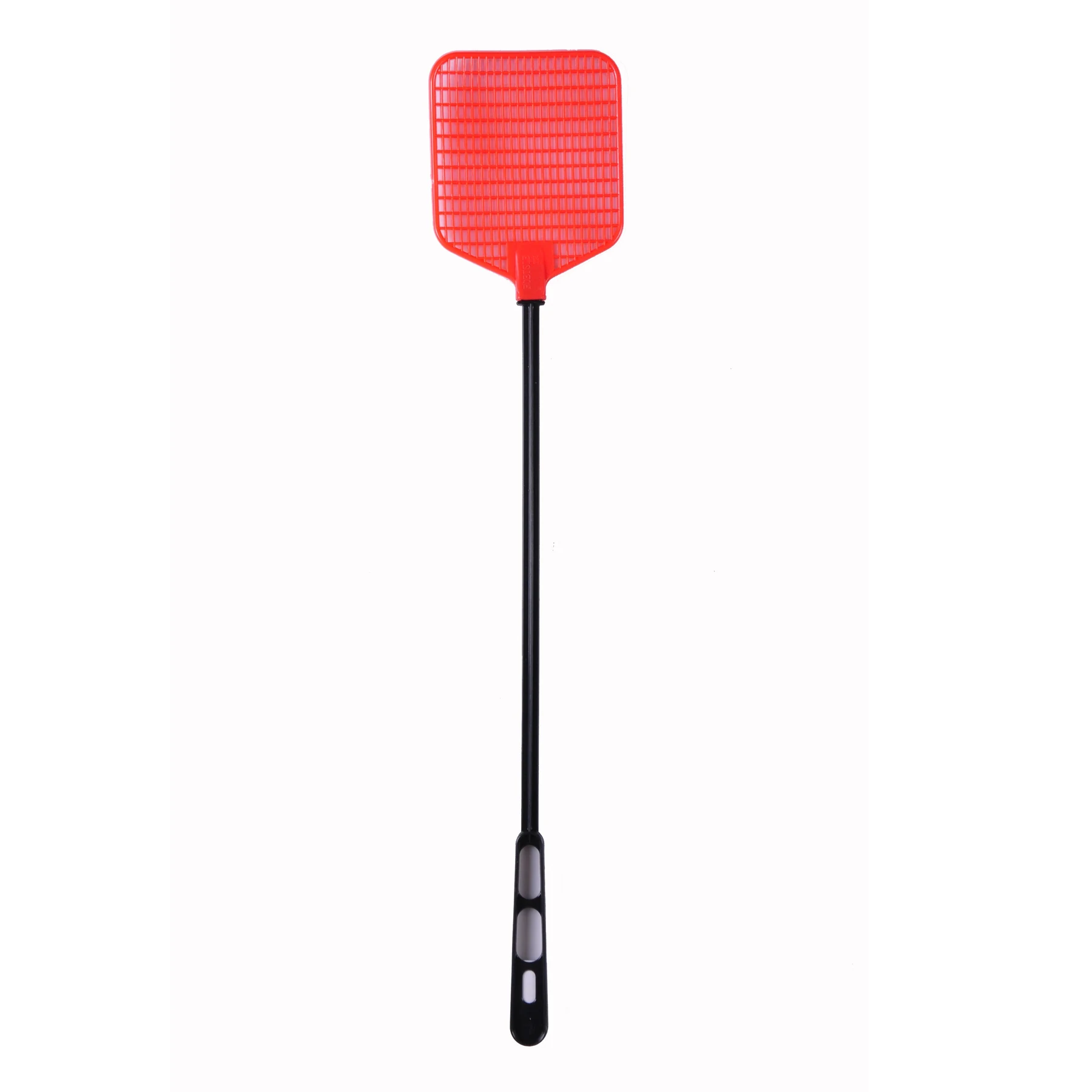 PFS11 red plastic fly swatter showing full 49.6 cm length