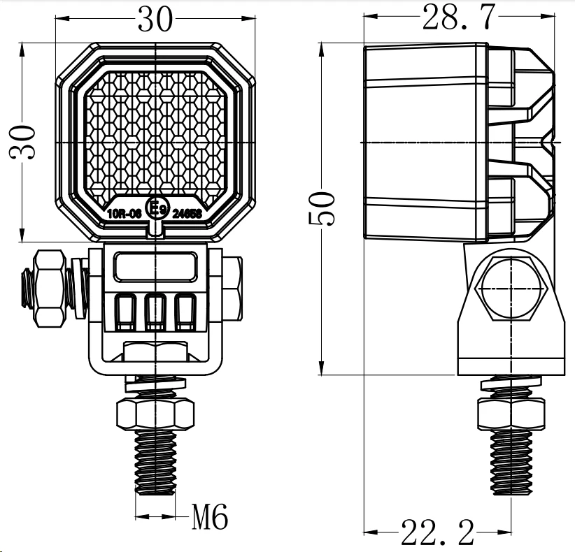 1.2 inch 5W Mini LED Work Light R10 shown in the led work lights range
