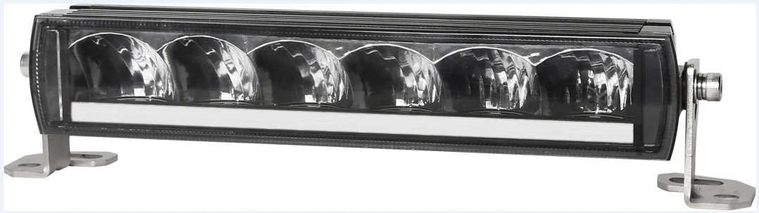 10 Inch Emark LED Light Bar with Position Light shown from the front