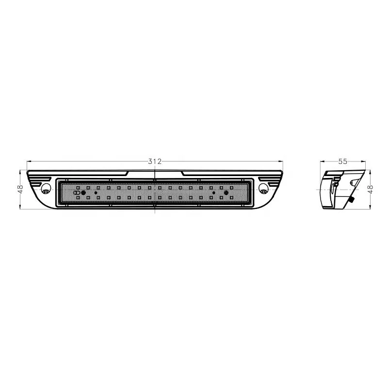 12Inch 46w High Output 9-32V Led Scene Light Waterproof Rv Lights Trailer Led Light R10 45degrees beam and lens view