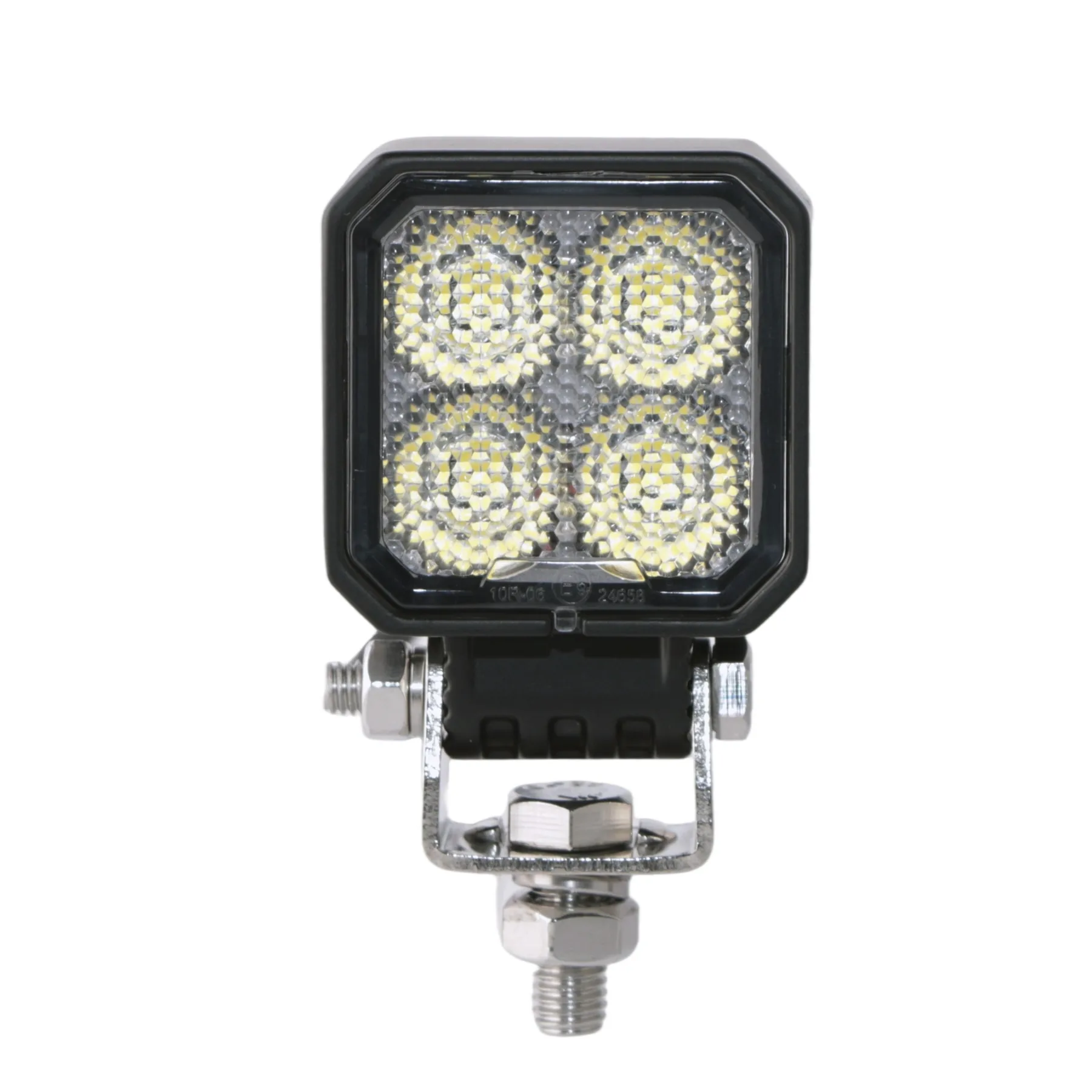2 inch 16W New LED Work Light R10 IP68 housing and bracket detail