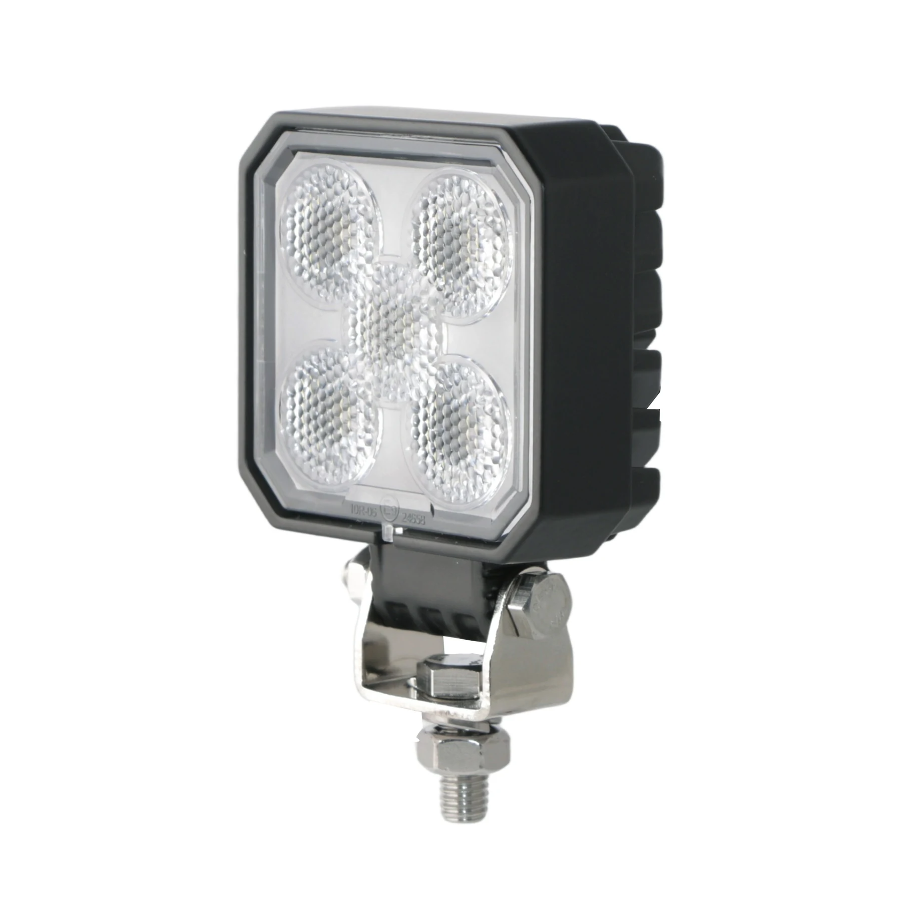 2 inch 20W Square New LED Work Light R10 IP68 beam and lens view