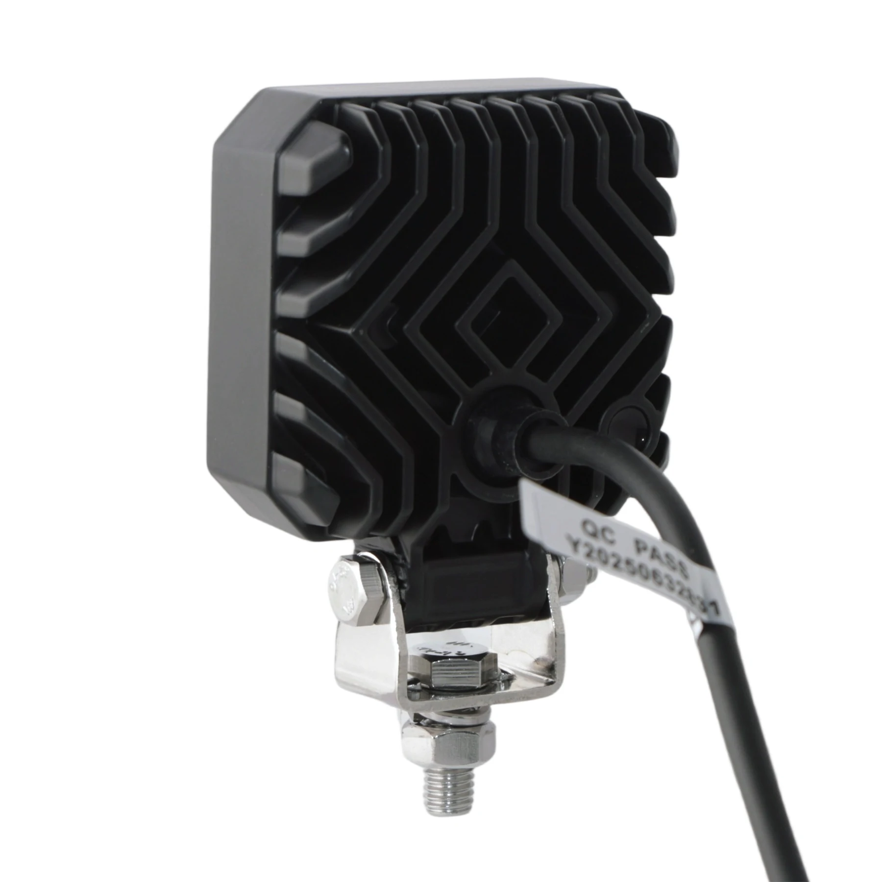 2 inch 20W Square New LED Work Light R10 IP68 mounting and connector detail