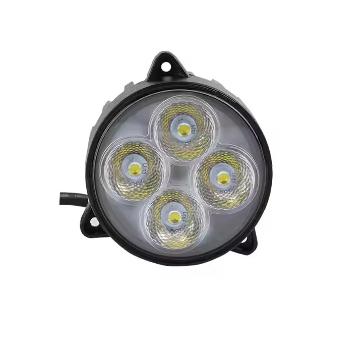 3.6inch 40W Agriculture Flush Mount Led Work Light for John Deere Massey Ferguson New Holland Valtra JCB Fendt housing and bracket detail