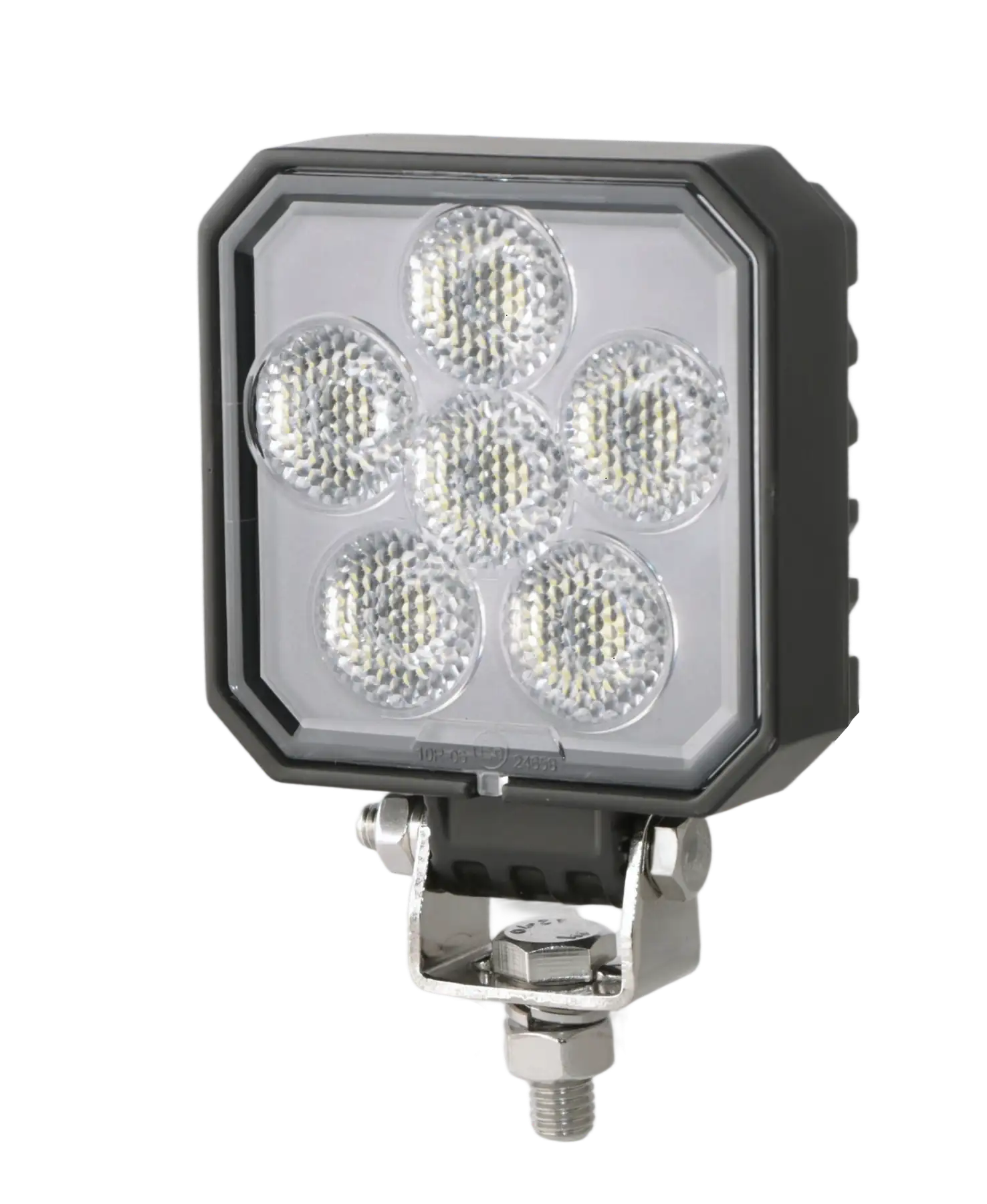 3 inch 24W 2223lm Square New LED Work Light R10 housing and bracket detail