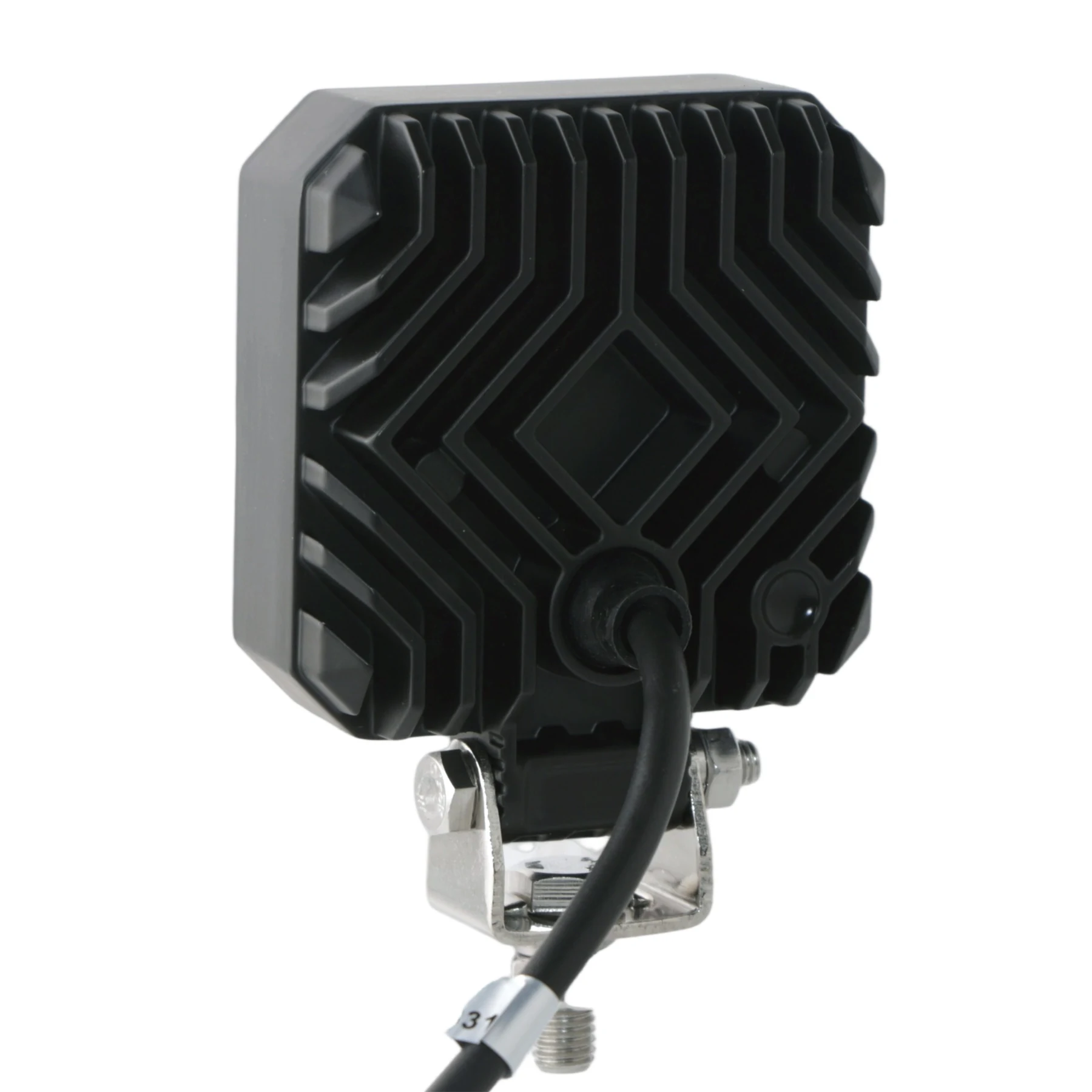 3 inch 24W 2223lm Square New LED Work Light R10 mounting and connector detail