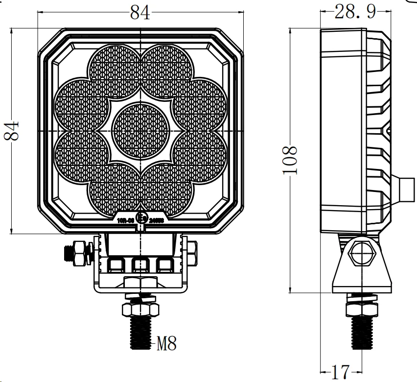 3 inch 36W New LED Work Light R10 IP68 3065lm shown in the led work lights range
