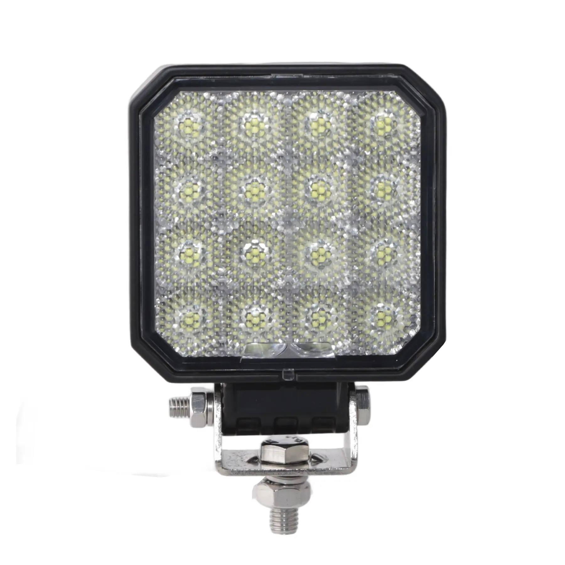 3 inch 48W Square New LED Work Light R10 3477lm housing and bracket detail