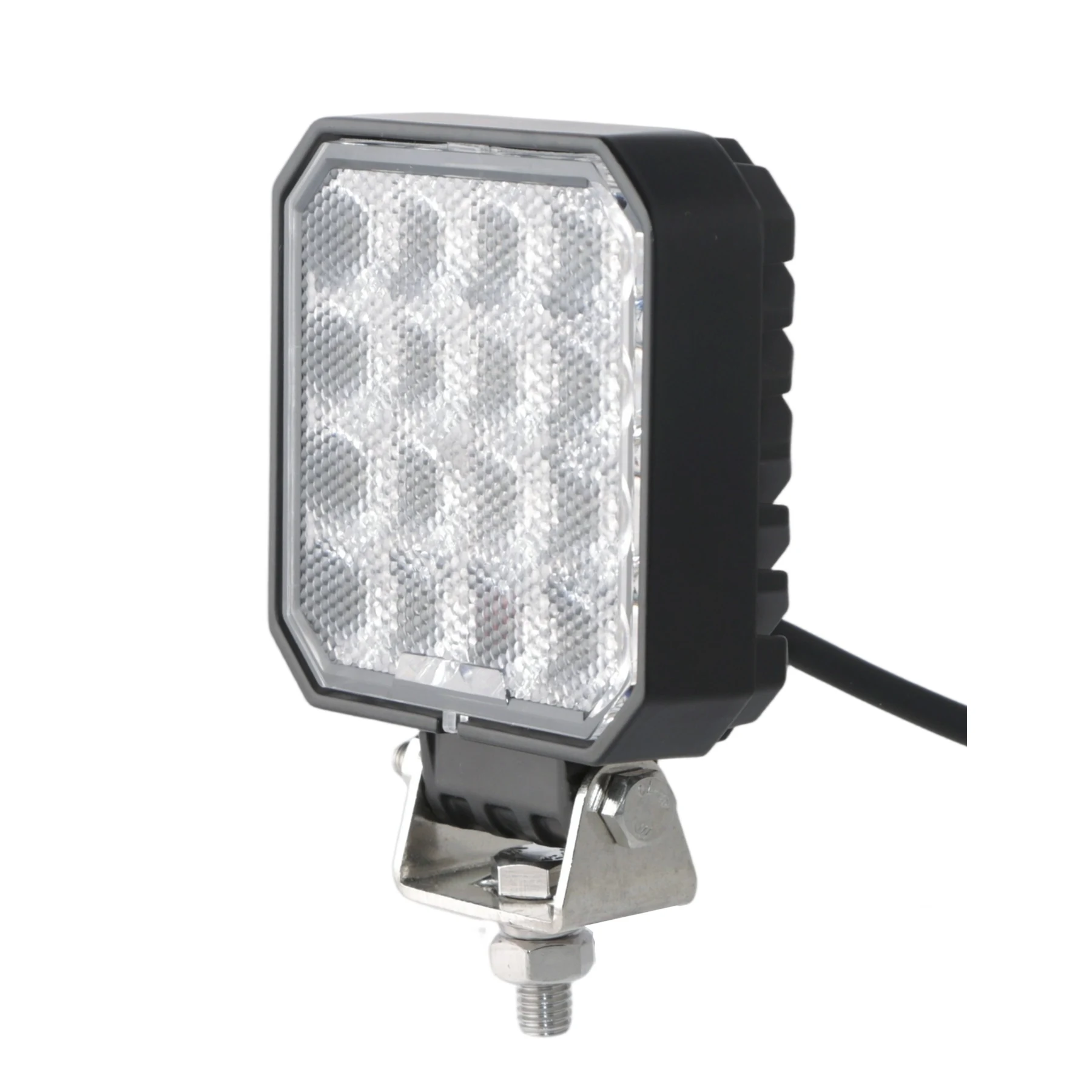 3 inch 48W Square New LED Work Light R10 3477lm beam and lens view