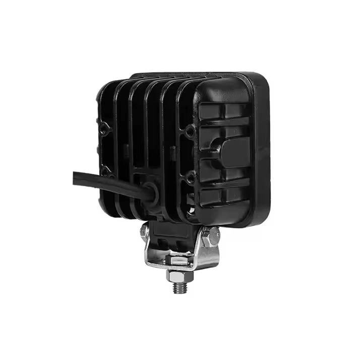 3inch 18w square LED work light LED reverse light beam and lens view