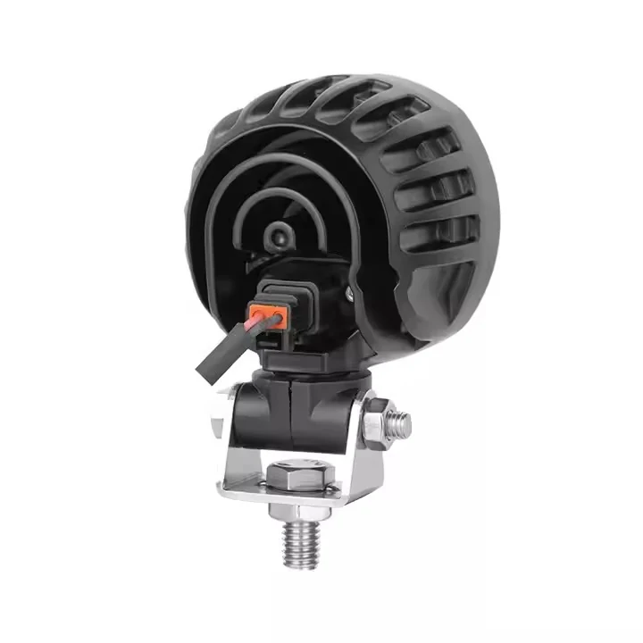 3inch 40W Round LED Work Light for Agricultural & Construction Machinery beam and lens view