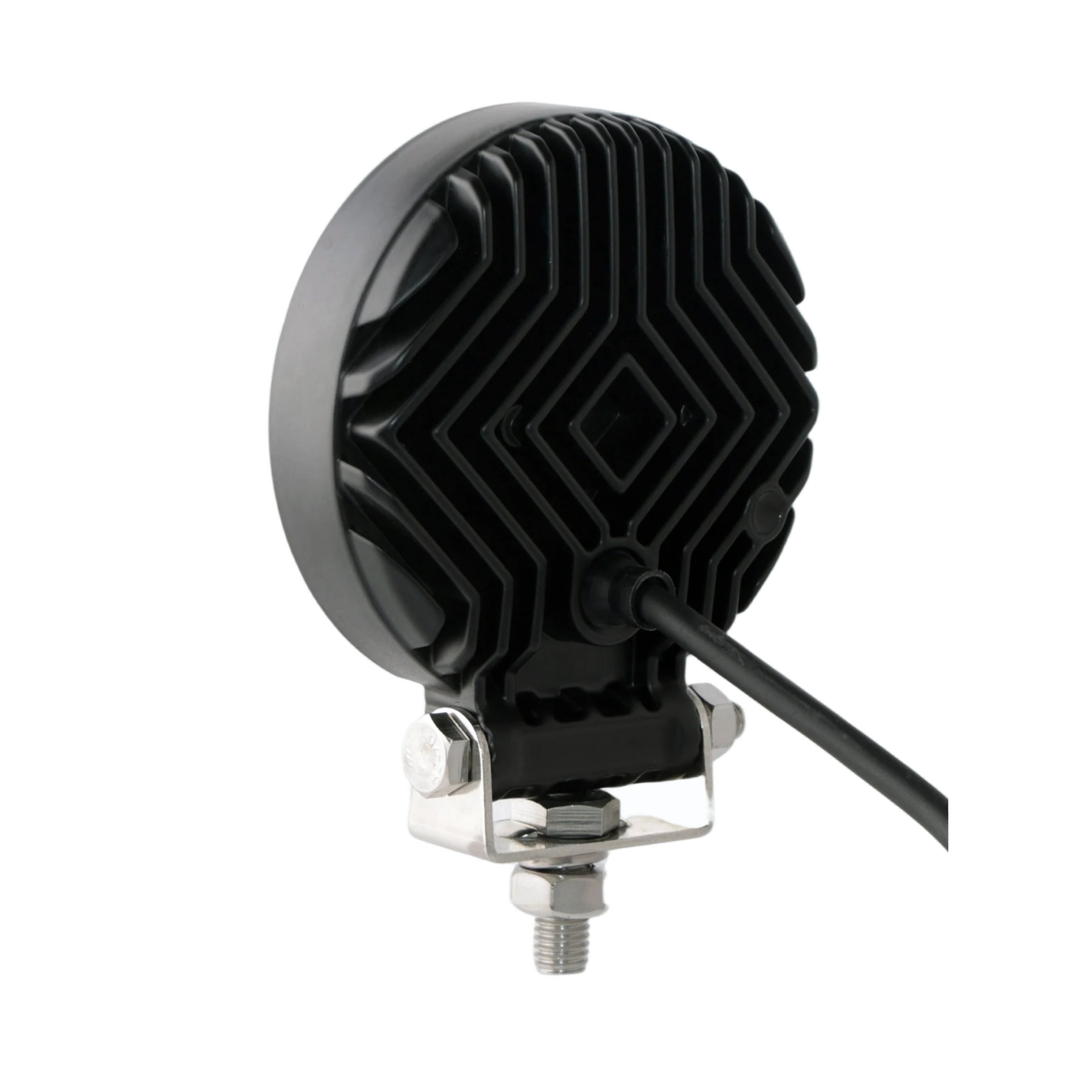 4 inch 36W Round New LED Work Light R10 3675lm mounting and connector detail