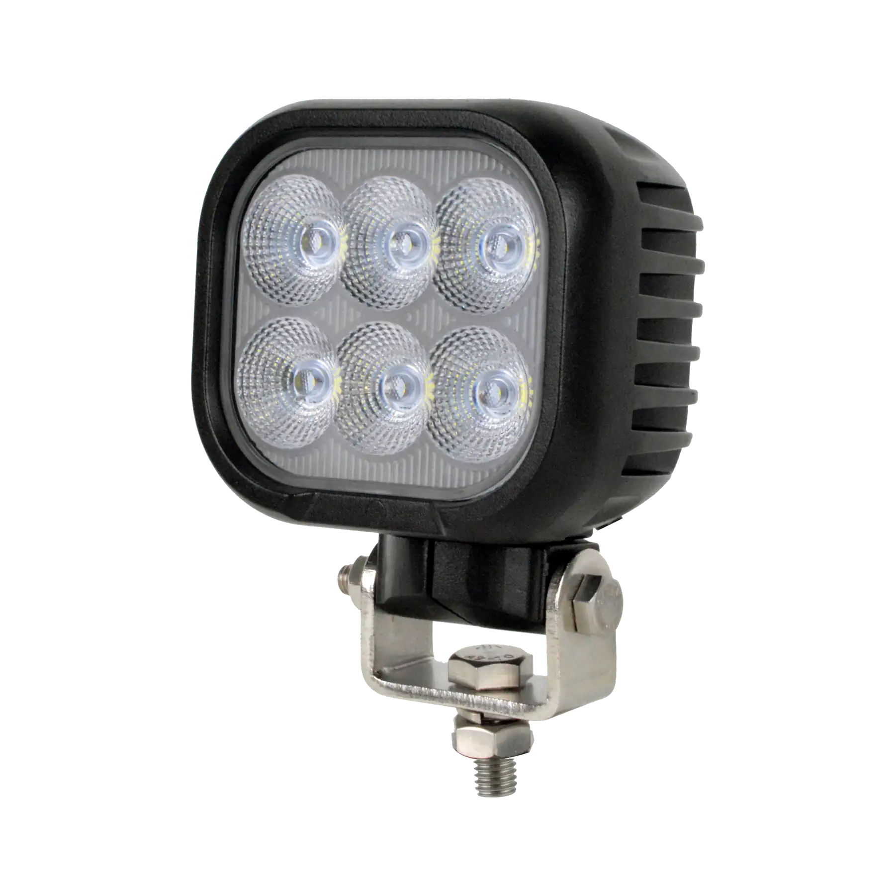 4 Inch 60W Emark New Design LED work light with rotatable bracket & Built-In DT Connector shown from the front