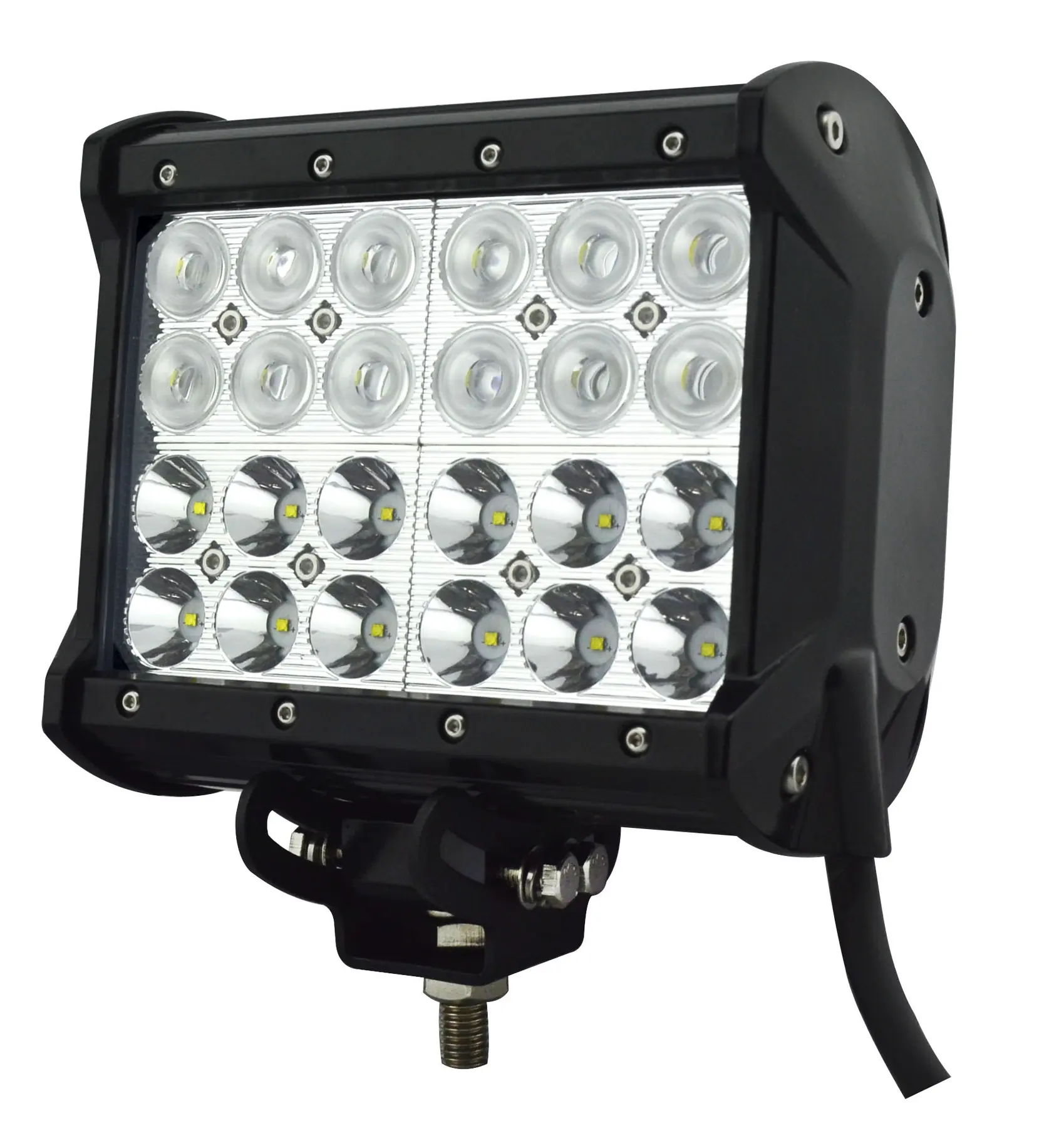 4 rows led light bar housing and bracket detail