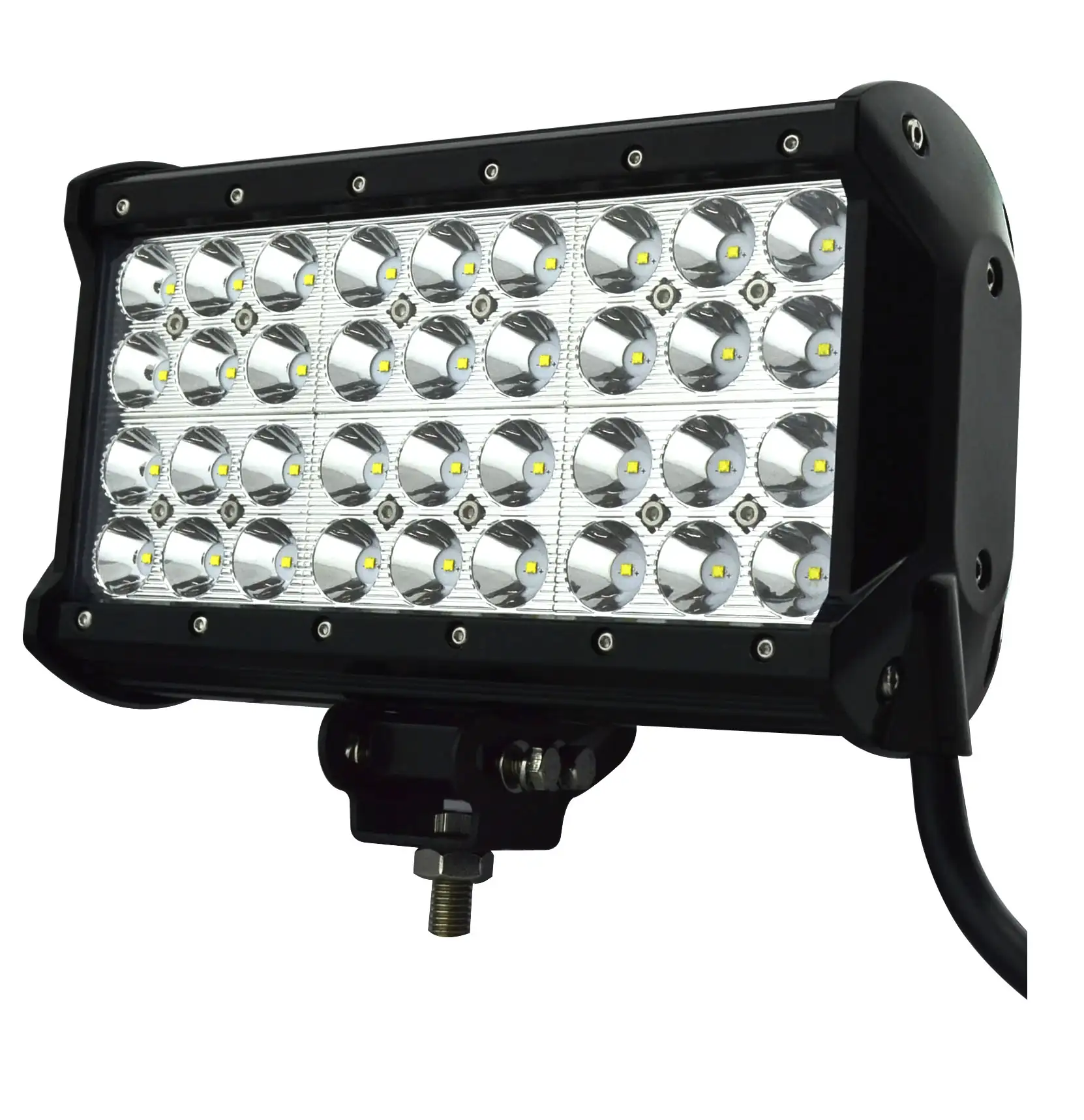 4 rows led light bar beam and lens view