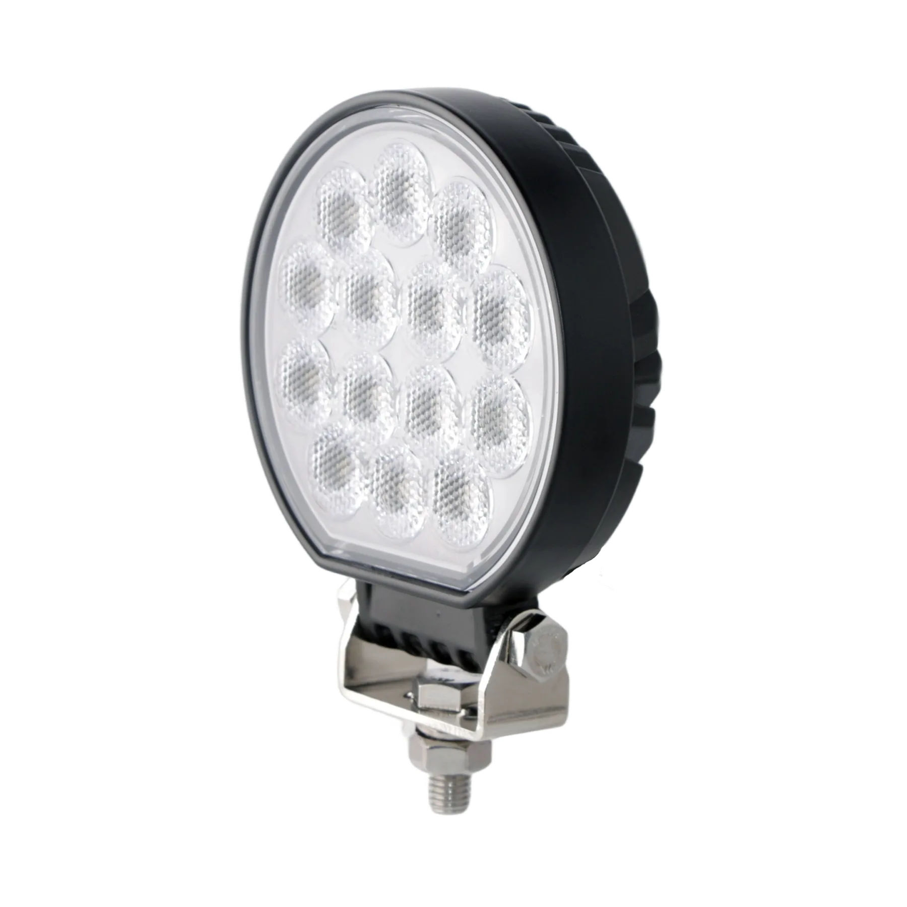 4inch 56W 5377lm Round New LED Work Light R10 beam and lens view