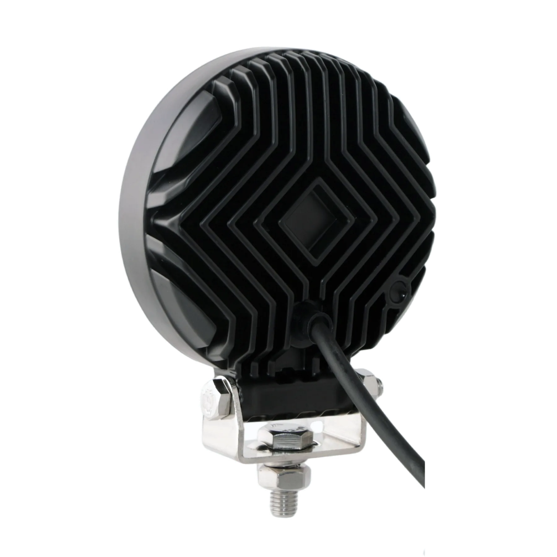 4inch 56W 5377lm Round New LED Work Light R10 mounting and connector detail