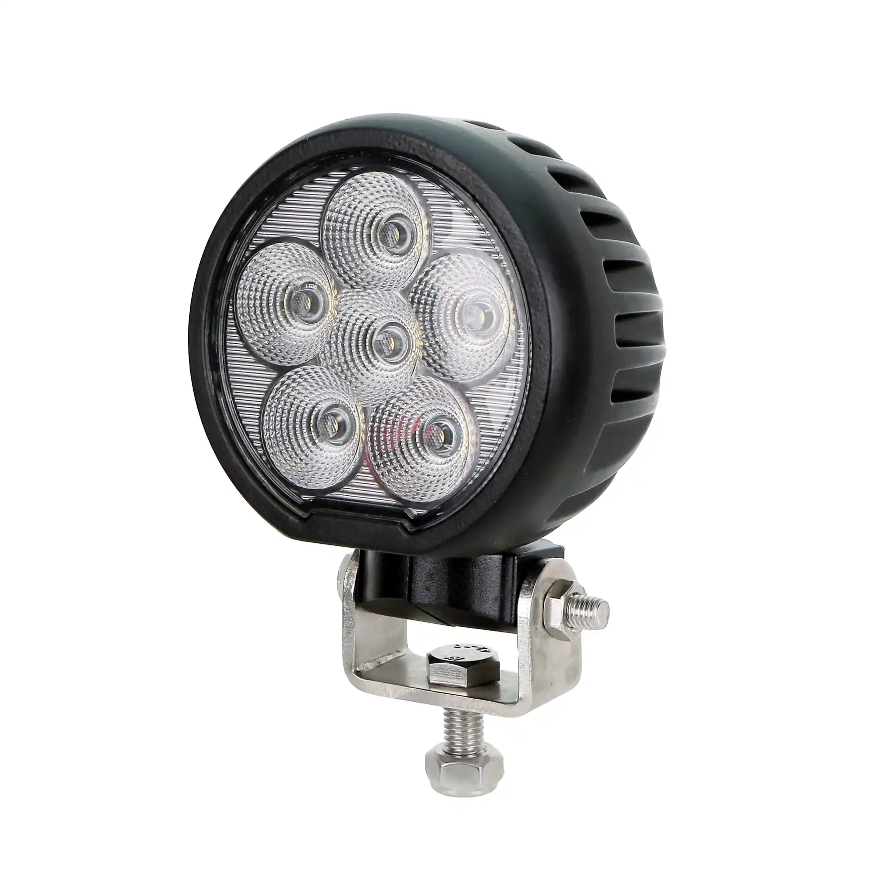 4inch 60W Round LED Work Lamp for Agricultural & Construction Machinery shown from the front