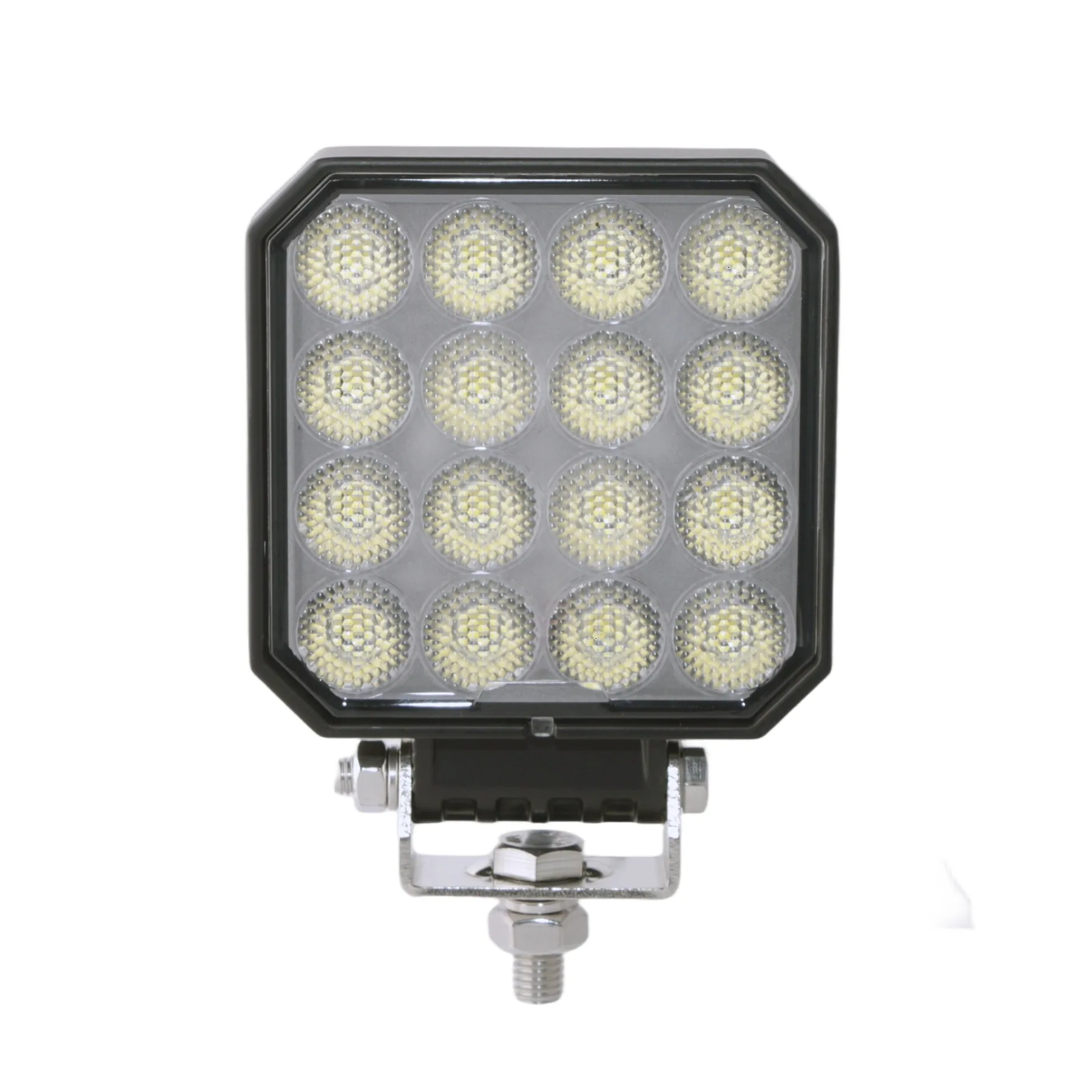 4inch 64W 6415lm Square New LED Work Light R10 shown from the front