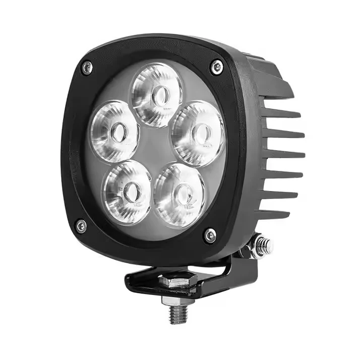 4inch Square 50W Led Work Light for Tractors shown from the front
