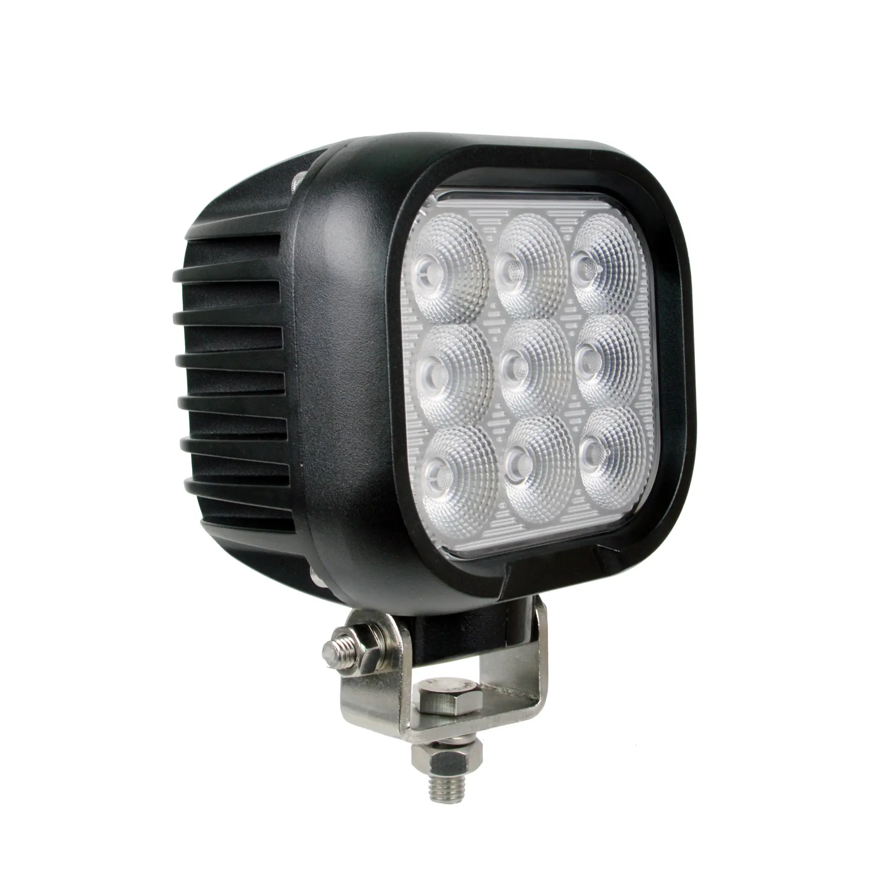 5 inch 90W Led Work Light 7200lm with rotatable bracket housing and bracket detail