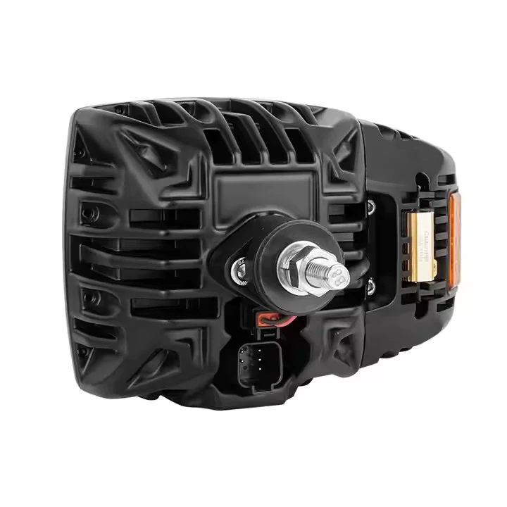9inch LED Heated Snow Plow Headlights IP68 Heated LED Anti-icing LED Combination Headlight mounting and connector detail