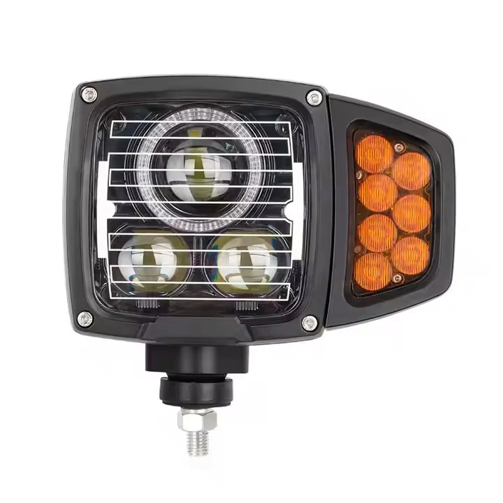 9inch LED Heated Snow Plow Headlights IP68 Heated LED Anti-icing LED Combination Headlight housing and bracket detail