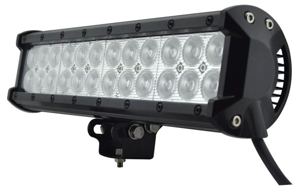 dual rows led light bar beam and lens view