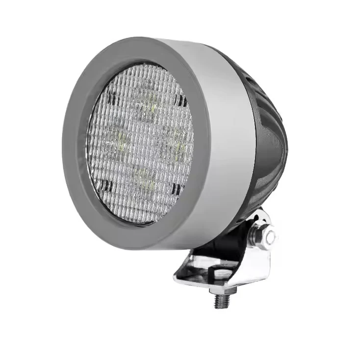 Swivel Mount New Round 60W LED Work Light Agricultural Light Tractor Light with high efficiency LED technology shown from the front