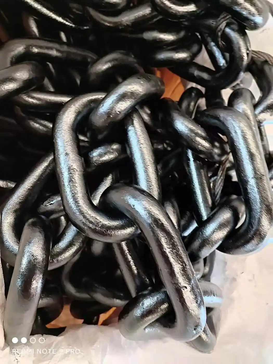 Buoy anchor chain sketch with cable length arrangement