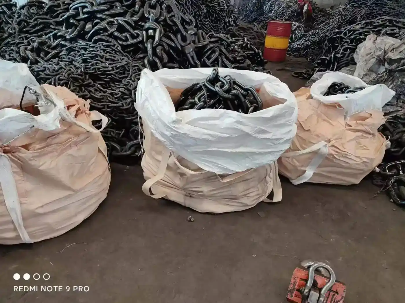 Buoy chain specification table