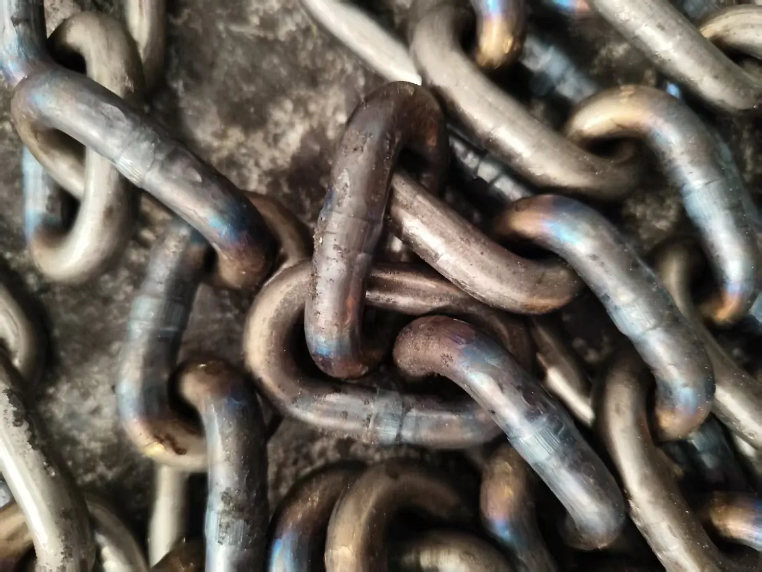 Galvanized DIN763 long link chain coil