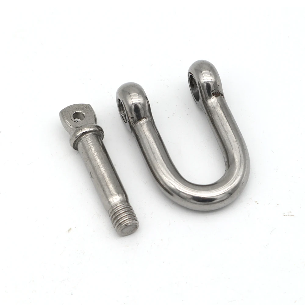 Large size stainless steel European dee shackle
