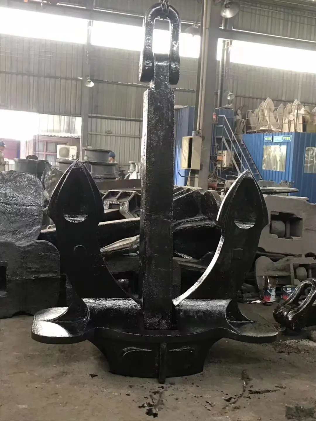 Hall stockless marine anchor