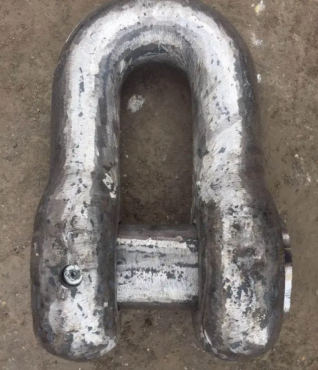 Joining shackle halves with taper pin