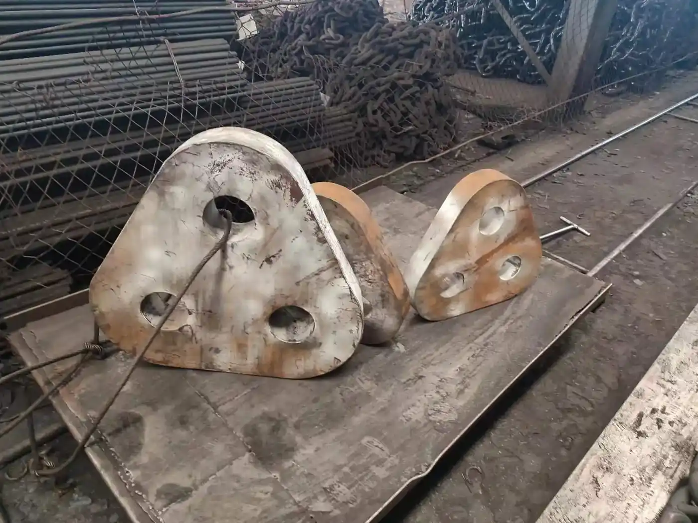 Delta plates stacked before shipment
