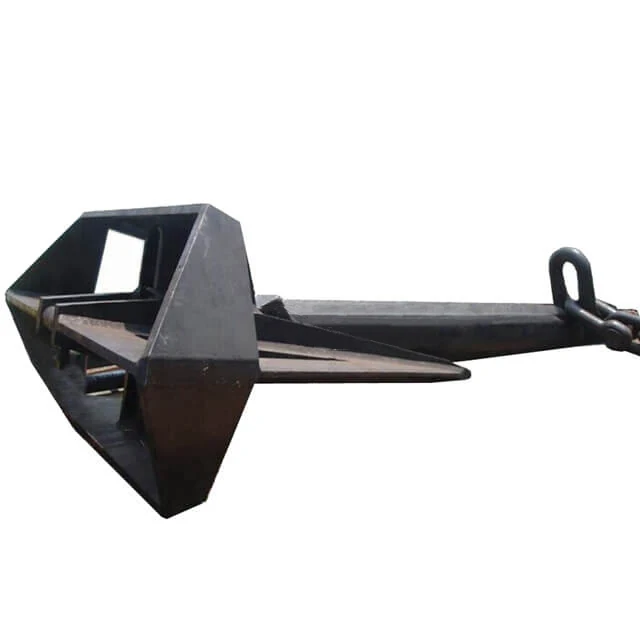Welded delta anchor shank and fluke joint